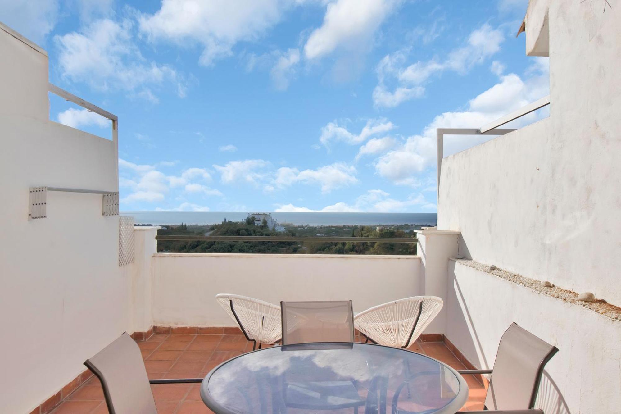 Duplex Estilo Boho Con Increible Terraza Y Vistas Al Mar En Estepona - Las Abejeras 609 Apartment Bagian luar foto